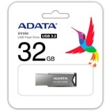 ADATA UV350 unidad flash USB 32 GB Plata, Lápiz USB plateado, 32 GB, Sin tapa, 5,9 g, Plata, Minorista