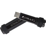 Corsair Flash Survivor Stealth unidad flash USB 64 GB USB tipo A 3.2 Gen 1 (3.1 Gen 1) Negro, Lápiz USB negro, 64 GB, USB tipo A, 3.2 Gen 1 (3.1 Gen 1), Otro, Negro