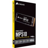 Corsair MP510 M.2 480 GB PCI Express 3.0 3D TLC NAND NVMe, Unidad de estado sólido negro, 480 GB, M.2