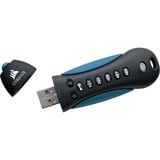 Corsair Padlock 3 64GB unidad flash USB USB tipo A 3.2 Gen 1 (3.1 Gen 1) Negro, Azul, Lápiz USB negro/Azul, 64 GB, USB tipo A, 3.2 Gen 1 (3.1 Gen 1), Tapa, 150 g, Negro, Azul