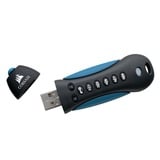 Corsair Padlock 3 unidad flash USB 128 GB USB tipo A 3.2 Gen 1 (3.1 Gen 1) Negro, Azul, Lápiz USB negro/Azul, 128 GB, USB tipo A, 3.2 Gen 1 (3.1 Gen 1), Tapa, Protección mediante contraseña, Negro, Azul