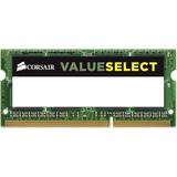 Corsair ValueSelect 4GB, DDR3L, 1600MHz módulo de memoria 1 x 4 GB DDR3, Memoria RAM DDR3L, 1600MHz, 4 GB, 1 x 4 GB, DDR3, 1600 MHz, 204-pin SO-DIMM, Verde