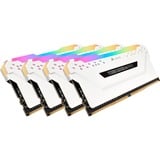 Corsair Vengeance CMW32GX4M4C3200C16W módulo de memoria 32 GB 4 x 8 GB DDR4 3200 MHz, Memoria RAM blanco, 32 GB, 4 x 8 GB, DDR4, 3200 MHz, 288-pin DIMM, Blanco