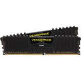 Corsair Vengeance LPX 32GB, DDR4, 3000MHz módulo de memoria 2 x 16 GB, Memoria RAM negro, DDR4, 3000MHz, 32 GB, 2 x 16 GB, DDR4, 3000 MHz, 288-pin DIMM, Negro