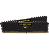 Corsair Vengeance LPX 8GB DDR4-2400 módulo de memoria 2 x 4 GB 2400 MHz, Memoria RAM negro, 8 GB, 2 x 4 GB, DDR4, 2400 MHz, 288-pin DIMM, Negro