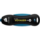 Corsair Voyager 256GB unidad flash USB USB tipo A 3.2 Gen 1 (3.1 Gen 1) Negro, Azul, Lápiz USB negro/Azul, 256 GB, USB tipo A, 3.2 Gen 1 (3.1 Gen 1), 190 MB/s, Tapa, Negro, Azul