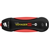 Corsair Voyager GT unidad flash USB 512 GB USB tipo A 3.2 Gen 1 (3.1 Gen 1) Negro, Rojo, Lápiz USB negro/Rojo, 512 GB, USB tipo A, 3.2 Gen 1 (3.1 Gen 1), 390 MB/s, Tapa, Negro, Rojo