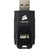 Corsair Voyager Slider X1 128GB unidad flash USB USB tipo A 3.2 Gen 1 (3.1 Gen 1) Negro, Lápiz USB negro, 128 GB, USB tipo A, 3.2 Gen 1 (3.1 Gen 1), 130 MB/s, Deslizar, Negro