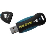 Corsair Voyager V2 unidad flash USB 128 GB USB tipo A 3.2 Gen 1 (3.1 Gen 1) Negro, Azul, Lápiz USB negro/Azul, 128 GB, USB tipo A, 3.2 Gen 1 (3.1 Gen 1), 190 MB/s, Tapa, Negro, Azul