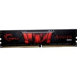 G.Skill 4GB DDR4-2400 módulo de memoria 2400 MHz, Memoria RAM 4 GB, 1 x 4 GB, DDR4, 2400 MHz, 288-pin DIMM, Negro, Rojo