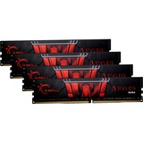 G.Skill 64GB DDR4-2400 módulo de memoria 2400 MHz, Memoria RAM 64 GB, 4 x 16 GB, DDR4, 2400 MHz, 288-pin DIMM, Negro, Rojo