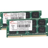 G.Skill 8GB DDR3-1333 SQ módulo de memoria 2 x 4 GB 1333 MHz, Memoria RAM 8 GB, 2 x 4 GB, DDR3, 1333 MHz, 204-pin SO-DIMM, Lite Retail