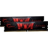 G.Skill 8GB DDR4-2400 módulo de memoria 2 x 4 GB 2400 MHz, Memoria RAM 8 GB, 2 x 4 GB, DDR4, 2400 MHz, 288-pin DIMM, Negro, Rojo