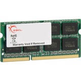 G.Skill 8GB PC3-10600 módulo de memoria DDR3 1333 MHz, Memoria RAM 8 GB, 1 x 8 GB, DDR3, 1333 MHz, 204-pin SO-DIMM, Lite Retail