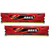 G.Skill Ares, 16GB (2x 8GB) DDR3 módulo de memoria 2 x 8 GB 2133 MHz, Memoria RAM 16GB (2x 8GB) DDR3, 16 GB, 2 x 8 GB, DDR3, 2133 MHz, 240-pin DIMM, Rojo