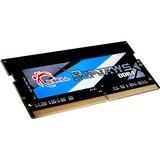 G.Skill Ripjaws módulo de memoria 8 GB 1 x 8 GB DDR4 2133 MHz, Memoria RAM 8 GB, 1 x 8 GB, DDR4, 2133 MHz, 260-pin SO-DIMM, Negro, Azul, Oro, Gris, Blanco