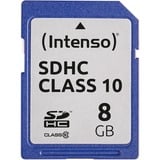 Intenso 3411460 memoria flash 8 GB SDHC Clase 10, Tarjeta de memoria 8 GB, SDHC, Clase 10, 25 MB/s, Resistente a golpes, Resistente a la temperatura, A prueba de rayos X, Negro