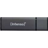 Intenso Alu Line unidad flash USB 16 GB USB tipo A 2.0 Antracita, Lápiz USB negro, 16 GB, USB tipo A, 2.0, 28 MB/s, Tapa, Antracita