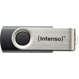 Intenso Basic Line unidad flash USB 16 GB USB tipo A 2.0 Negro, Plata, Lápiz USB negro/Plateado, 16 GB, USB tipo A, 2.0, 28 MB/s, Girar, Negro, Plata