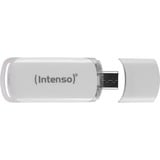 Intenso Flash Line unidad flash USB 128 GB USB Tipo C 3.2 Gen 1 (3.1 Gen 1) Blanco, Lápiz USB blanco, 128 GB, USB Tipo C, 3.2 Gen 1 (3.1 Gen 1), 70 MB/s, Tapa, Blanco