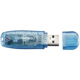 Intenso Rainbow Line unidad flash USB 4 GB USB tipo A 2.0 Azul, Lápiz USB azul, 4 GB, USB tipo A, 2.0, 28 MB/s, Tapa, Azul