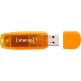Intenso Rainbow Line unidad flash USB 64 GB USB tipo A 2.0 Naranja, Lápiz USB naranja, 64 GB, USB tipo A, 2.0, 28 MB/s, Tapa, Naranja
