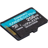 Kingston Canvas Go! Plus 256 GB MicroSD UHS-I Clase 10, Tarjeta de memoria negro, 256 GB, MicroSD, Clase 10, UHS-I, 170 MB/s, 90 MB/s
