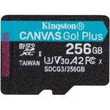 Kingston Canvas Go! Plus 256 GB MicroSD UHS-I Clase 10, Tarjeta de memoria negro, 256 GB, MicroSD, Clase 10, UHS-I, 170 MB/s, 90 MB/s