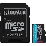 Kingston Canvas Go! Plus 256 GB SD UHS-I Clase 10, Tarjeta de memoria negro, 256 GB, SD, Clase 10, UHS-I, 170 MB/s, 90 MB/s