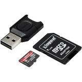 Kingston Canvas React Plus 128 GB MicroSD UHS-II Clase 10, Tarjeta de memoria negro, 128 GB, MicroSD, Clase 10, UHS-II, 285 MB/s, 165 MB/s