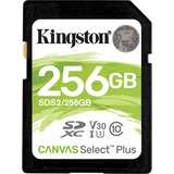 Kingston Canvas Select Plus 256 GB SDXC UHS-I Clase 10, Tarjeta de memoria negro, 256 GB, SDXC, Clase 10, UHS-I, 100 MB/s, 85 MB/s