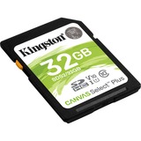 Kingston Canvas Select Plus 32 GB SDHC UHS-I Clase 10, Tarjeta de memoria negro, 32 GB, SDHC, Clase 10, UHS-I, 100 MB/s, Class 1 (U1)