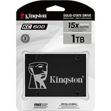 Kingston Disco SSD KC600 SATA3 2,5" de 1024 G, Unidad de estado sólido negro, 5" de 1024 G, 1 TB, 2.5", 550 MB/s, 6 Gbit/s