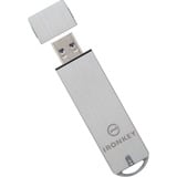 Kingston IronKey 128GB Basic S1000 Encrypted USB 3.0 FIPS 140-2 Level 3, Lápiz USB 128 GB, USB tipo A, 3.2 Gen 1 (3.1 Gen 1), 230 MB/s, Tapa, Plata
