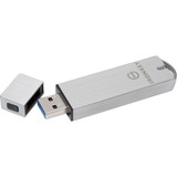 Kingston IronKey 16GB Basic S1000 Encrypted USB 3.0 FIPS 140-2 Level 3, Lápiz USB 16 GB, USB tipo A, 3.2 Gen 1 (3.1 Gen 1), 180 MB/s, Tapa, Plata