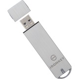 Kingston IronKey 64GB Basic S1000 Encrypted USB 3.0 FIPS 140-2 Level 3, Lápiz USB 64 GB, USB tipo A, 3.2 Gen 1 (3.1 Gen 1), 230 MB/s, Tapa, Plata
