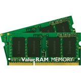 Kingston ValueRAM ValueRAM 8GB DDR3L 1600MHz Kit módulo de memoria 2 x 4 GB, Memoria RAM 8 GB, 2 x 4 GB, DDR3L, 1600 MHz, 204-pin SO-DIMM, Verde