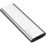 MediaRange MR1100 unidad externa de estado sólido 120 GB Plata, Unidad de estado sólido plateado, 120 GB, M.2, USB Tipo C, 3.2 Gen 2 (3.1 Gen 2), 450 MB/s, Plata