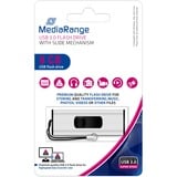 MediaRange MR914 unidad flash USB 8 GB USB tipo A 3.2 Gen 1 (3.1 Gen 1) Negro, Plata, Lápiz USB plateado/Negro, 8 GB, USB tipo A, 3.2 Gen 1 (3.1 Gen 1), 175 MB/s, Deslizar, Negro, Plata