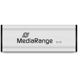 MediaRange MR915 unidad flash USB 16 GB USB Type-A / Micro-USB 3.2 Gen 1 (3.1 Gen 1) Negro, Plata, Lápiz USB plateado/Negro, 16 GB, USB Type-A / Micro-USB, 3.2 Gen 1 (3.1 Gen 1), 50 MB/s, Deslizar, Negro, Plata