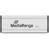 MediaRange MR917 unidad flash USB 64 GB USB tipo A 3.2 Gen 1 (3.1 Gen 1) Negro, Plata, Lápiz USB plateado/Negro, 64 GB, USB tipo A, 3.2 Gen 1 (3.1 Gen 1), 80 MB/s, Deslizar, Negro, Plata