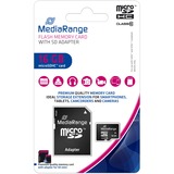 MediaRange MR958 memoria flash 16 GB MicroSDHC Clase 10, Tarjeta de memoria negro, 16 GB, MicroSDHC, Clase 10, Negro