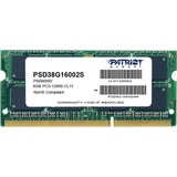 Patriot 8GB PC3-12800 módulo de memoria 1 x 8 GB DDR3 1600 MHz, Memoria RAM 8 GB, 1 x 8 GB, DDR3, 1600 MHz, 204-pin SO-DIMM