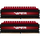 Patriot VIPER 4 módulo de memoria 16 GB DDR4 3600 MHz, Memoria RAM 16 GB, 2 x 8 GB, DDR4, 3600 MHz, 288-pin DIMM, Negro, Rojo