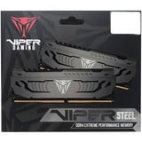 Patriot Viper Steel PVS464G360C8K módulo de memoria 64 GB 2 x 32 GB DDR4 3600 MHz, Memoria RAM gris, 64 GB, 2 x 32 GB, DDR4, 3600 MHz, 288-pin DIMM