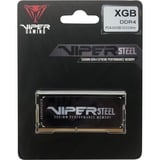 Patriot Viper Steel SODIMM módulo de memoria 32 GB 1 x 32 GB DDR4 2666 MHz, Memoria RAM gris, 32 GB, 1 x 32 GB, DDR4, 2666 MHz, 260-pin SO-DIMM