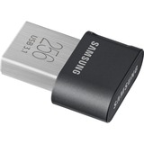 SAMSUNG MUF-256AB unidad flash USB 256 GB USB tipo A 3.2 Gen 1 (3.1 Gen 1) Gris, Plata, Lápiz USB negro, 256 GB, USB tipo A, 3.2 Gen 1 (3.1 Gen 1), 300 MB/s, Sin tapa, Gris, Plata