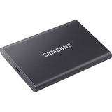 SAMSUNG Portable SSD T7 2000 GB Gris, Unidad de estado sólido gris, 2000 GB, USB Tipo C, 3.2 Gen 2 (3.1 Gen 2), 1050 MB/s, Protección mediante contraseña, Gris