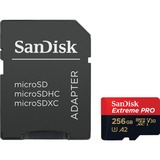 SanDisk 256GB Extreme Pro microSDXC Clase 10, Tarjeta de memoria 256 GB, MicroSDXC, Clase 10, Class 3 (U3), V30, Resistente a golpes, Resistente a la temperatura, Resistente al agua