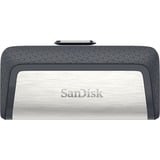SanDisk Drive USB Ganda Ultra Tipe-C 256 GB unidad flash USB USB Type-A / USB Type-C 3.2 Gen 1 (3.1 Gen 1) Gris, Plata, Lápiz USB 256 GB, USB Type-A / USB Type-C, 3.2 Gen 1 (3.1 Gen 1), 150 MB/s, Deslizar, Gris, Plata